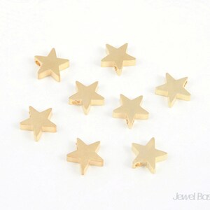 Metallic Star Bead - Matte Gold Star / 8.5mm x 8.5mm / PMG001-B (8pcs)