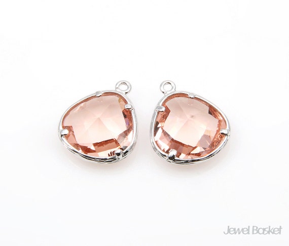 Facet Stone Pendant - Peach Color Facet Stone Pendant - Peach Color