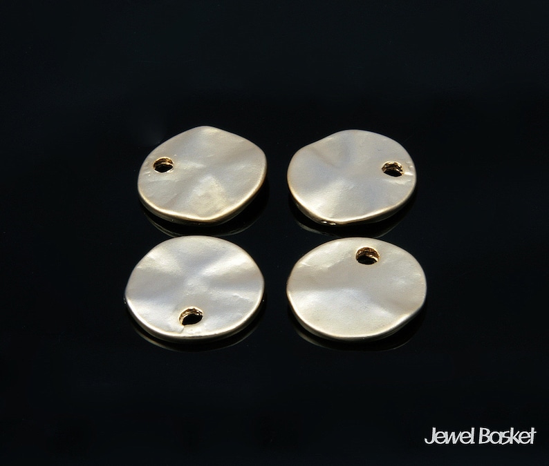 Matte Gold Plated Disc Brass / 11mm / BMG105P 6pcs Etsy