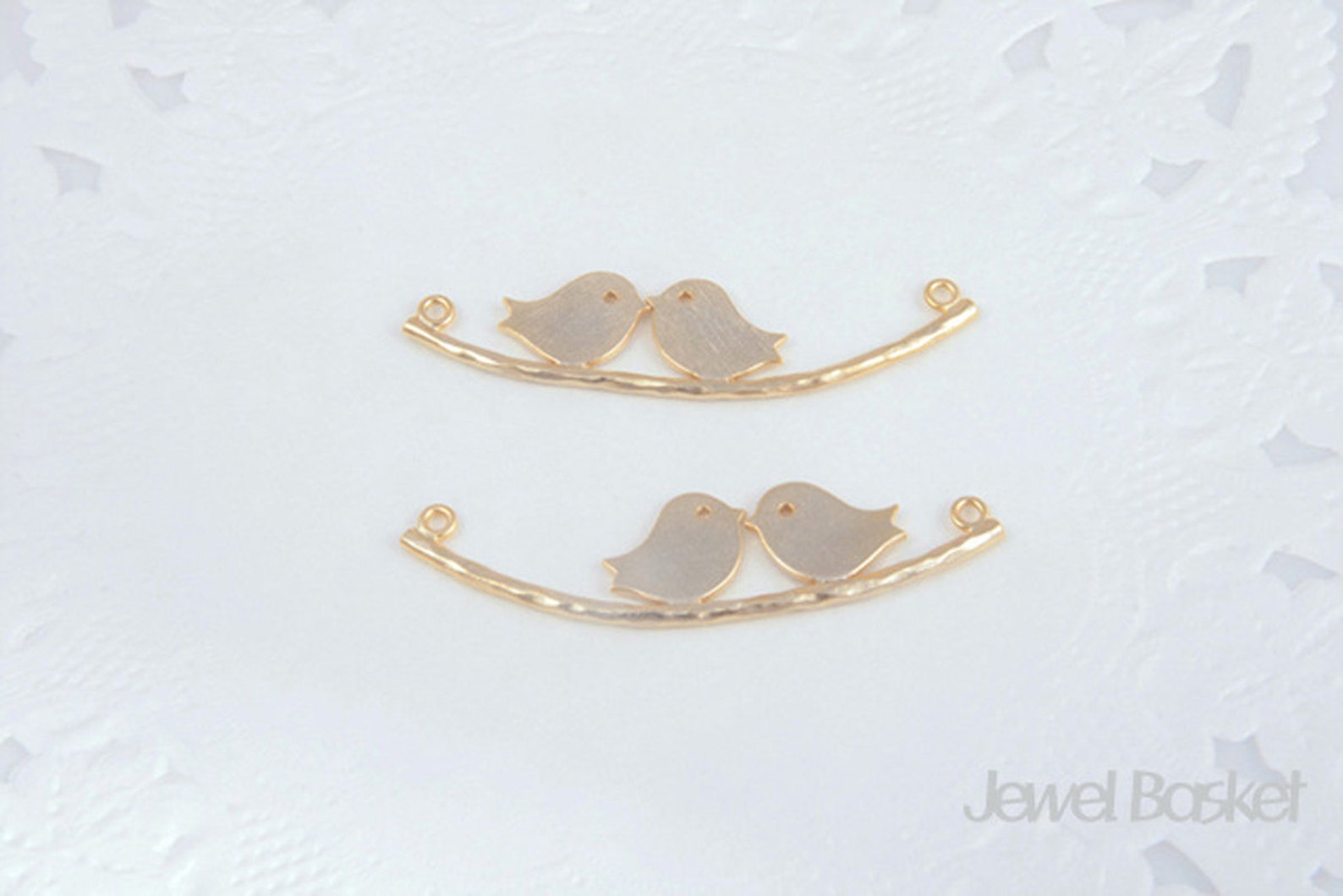 Birds on Branch Connector Pendant / 46mm X 11mm / BMG020C Etsy