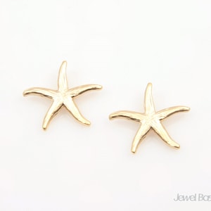 2pcs - Starfish Charm in Matte Gold - Starfish / 14.5mm x 13.5mm / BMG185-P