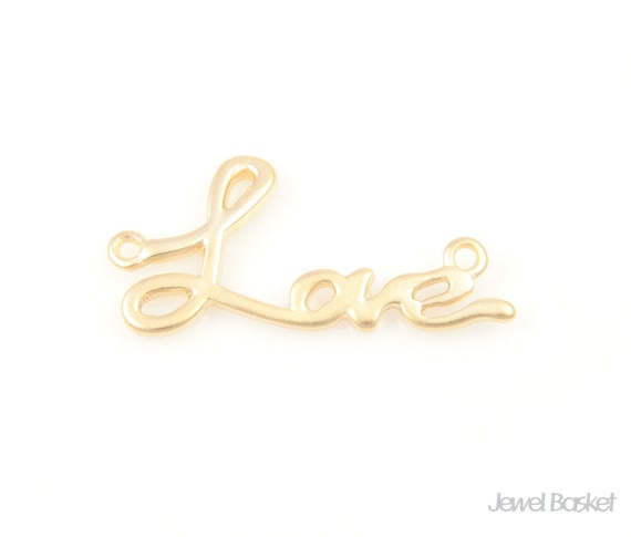 The "Love" letter Pendant (2pcs) / 13.5mm x 27mm / BMG051-C