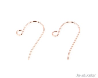 Fishhook in Rose Gold - 20 pcs Earwires / 19mm / PRG034-E (20pcs)
