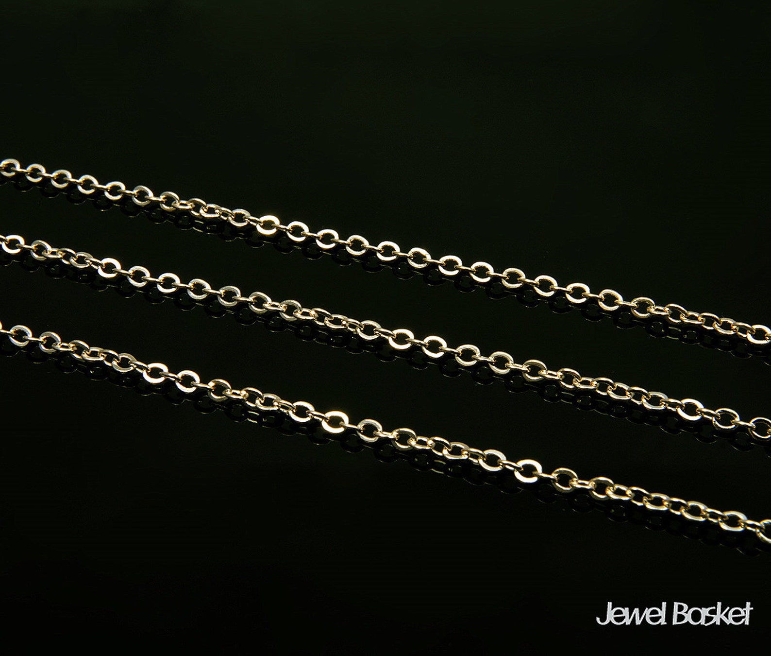 Flat Cable Chain in Gold 245SF / 1.9mm X 2.6mm / 100 Meters Etsy