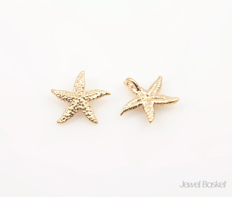 Starfish Charm in Matte Gold 2pcs Starfish / 11.5mm X 10.8mm Etsy