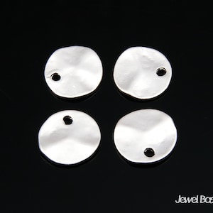 Matte Rhodium Plated Disc - Brass / 11mm / BMS105-P (6pcs)