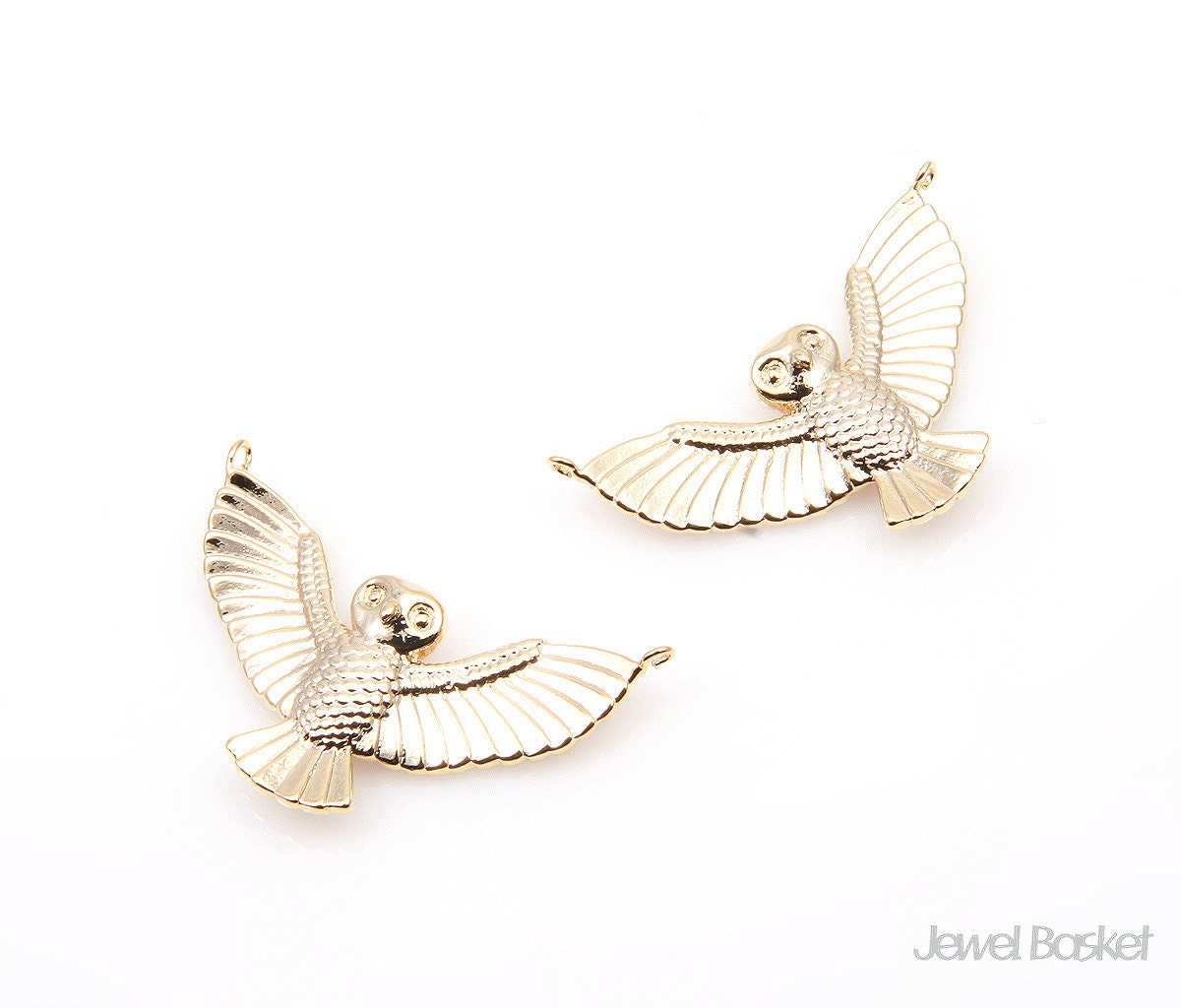 Owl Pendant in Gold / 27mm x 17mm / BG266-P (2pcs)