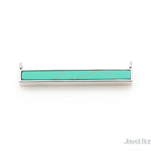 Turquoise Bar Pendant in Gold / 30.0mm X 7.0mm / STQG098-P 1piece - Etsy