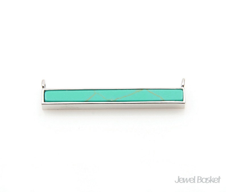 Turquoise Bar Pendant in Gold / 30.0mm X 7.0mm / STQG098-P - Etsy