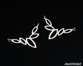 4 piezas: colgante pequeño de varias tallas marquesa en rodio mate, 19 mm x 12 mm, BMS073-P2 (versión pequeña)