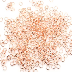4mm Jump Ring in Rose Gold / rose gold ring / ring supply / PG017-E2  / Jump Ring / 4mm (inner diameter)