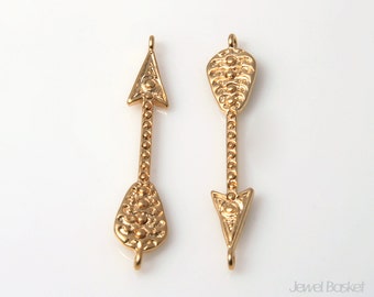 Arrows in Matte Gold / 2pcs Arrow Connectors / 35mm X 7mm / BMG118