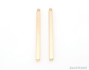 Colgante de barra de oro mate para pendientes, 2 mm x 32 mm, BMG280-P (4 piezas)