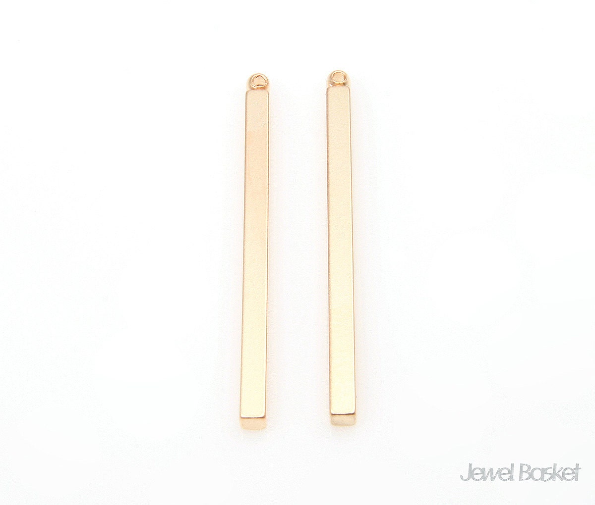 Matte Gold Bar Pendant for Earrings / 2mm x 32mm / BMG280-P | Etsy