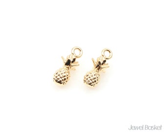 Pineapple in Gold - Small Pineapple / 5.5mm x 11.5mm / BG302-P (2pcs)