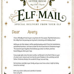 Editable Elf Arrival Letter Template, Scout Elf Welcome Note Printable, Christmas Elf Letter, Official North Pole Stationary PDF