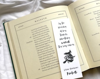 Macbeth William Shakespeare Minimalistisches Lesezeichen - Zitat Lesezeichen