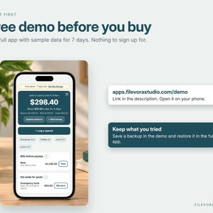 ADHD Budget Planner, Paycheck Budget Tracker App for iPhone Android, Bill Tracker, Expense Tracker, Biweekly Budget, Weekly Budget, Digital image 11