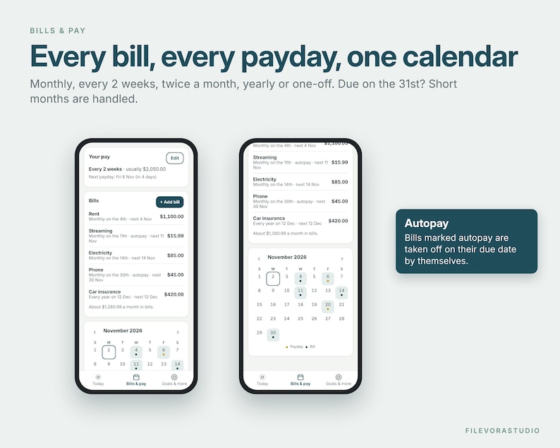 ADHD Budget Planner, Paycheck Budget Tracker App for iPhone Android, Bill Tracker, Expense Tracker, Biweekly Budget, Weekly Budget, Digital image 6