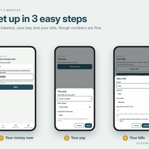 ADHD Budget Planner, Paycheck Budget Tracker App for iPhone Android, Bill Tracker, Expense Tracker, Biweekly Budget, Weekly Budget, Digital image 3