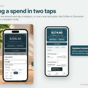ADHD Budget Planner, Paycheck Budget Tracker App for iPhone Android, Bill Tracker, Expense Tracker, Biweekly Budget, Weekly Budget, Digital image 4