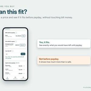 ADHD Budget Planner, Paycheck Budget Tracker App for iPhone Android, Bill Tracker, Expense Tracker, Biweekly Budget, Weekly Budget, Digital image 5