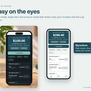 ADHD Budget Planner, Paycheck Budget Tracker App for iPhone Android, Bill Tracker, Expense Tracker, Biweekly Budget, Weekly Budget, Digital image 10