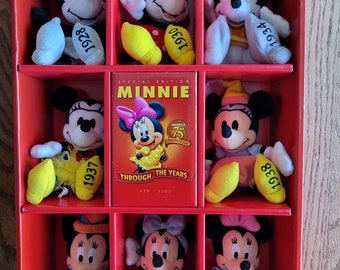 Minnie Through the Years plush figures collection, 75th Anniversary Edition