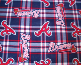 READY to SHIP - Atlanta Braves - Blanket Made with Atlanta Braves Fleece - Medium