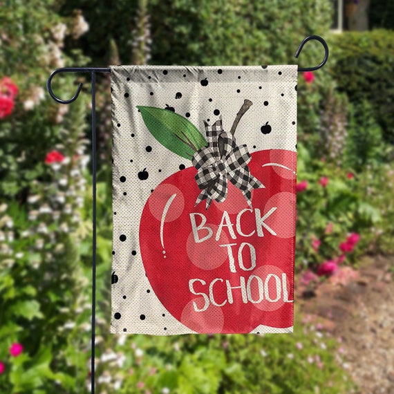 Back to School Garden Flag First Day of School 1st Etsy