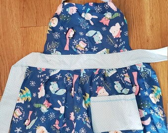 Child's Apron (2-5 years), Winter Princess, child's gift, cooking, baking, painting gifts
