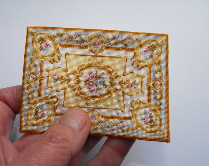 Half Inch Scale Aubusson Rug KIT Blue or Plum in Fine Etsy