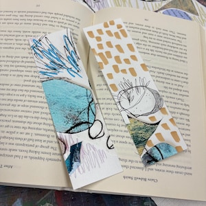 Book Accessories, Bookmarks, Recycled Paper Bookmarks, Gifts for Book Lovers, Ocean Themed Bookmarks, 2 Pack Bookmarks