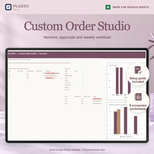 Custom Order Tracker for Google Sheets: Design Approvals, Revisions and Production Workflow