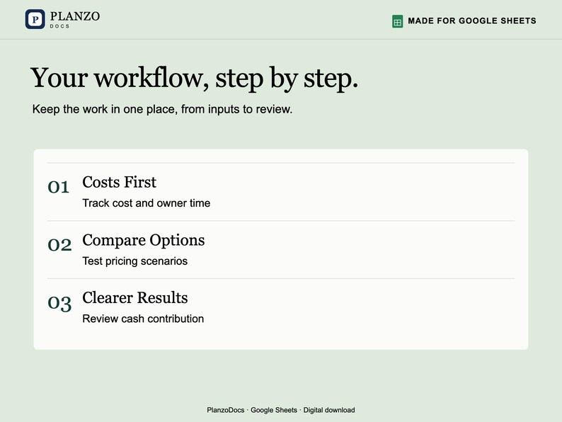 Handgjord priskalkylator för Google Sheets: Material, arbete och avgifter bild 3