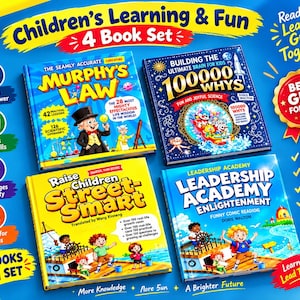 Children's Learning Book Set | Murphy's Law, 100000 Whys, Street-Smart, Leadership Academy