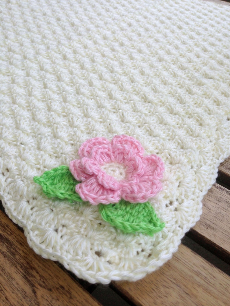 Baby Blanket Set With Matching Hat & Booties off White With Etsy