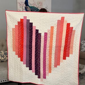 Heartstrings Quilt- Toddler Baby Lap size Quilt- Ready to SHIP NOW!