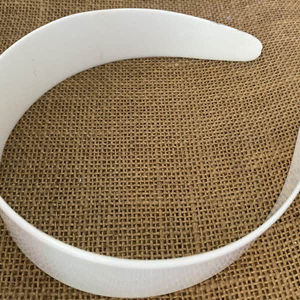 10pcs bandeau en plastique de couleur blanche accessoires de 38mm de large