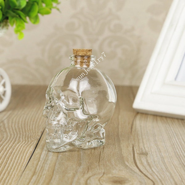 1pieces 86*79*58mm Glass bottle with corks