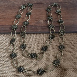 1m Bronze  Necklace Chain  Flower Chain For Jewelry making