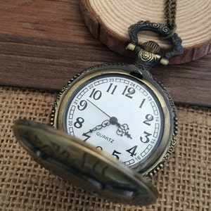 1pcs 45mmx45mm Bronze pocket watch charms pendant image 2