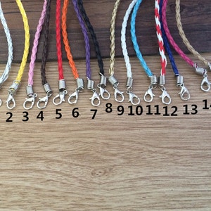 100pcs 7-9inch adjustable mixed colors braided leather cord bracelet 3.0mm image 1