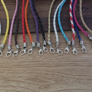 100pcs 7-9inch adjustable mixed colors braided leather cord bracelet 3.0mm image 4