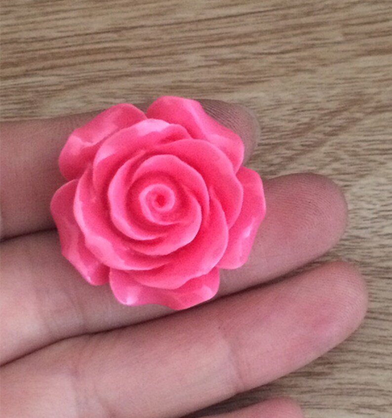 16pcs 28mm Mixed color resin flower