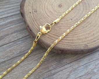14pcs gold Necklace Chain For Jewelry making 42cmx 2mm