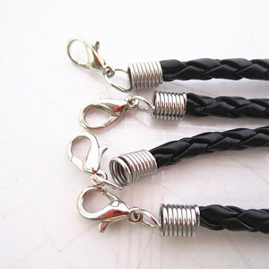 100pcs 7-9inch adjustable mixed colors braided leather cord bracelet 3.0mm image 5