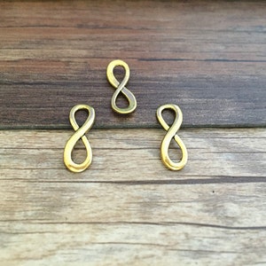 15pieces 23 * 13mm 8 Breloque connecteur-infini symbole Charms pendentif bijou