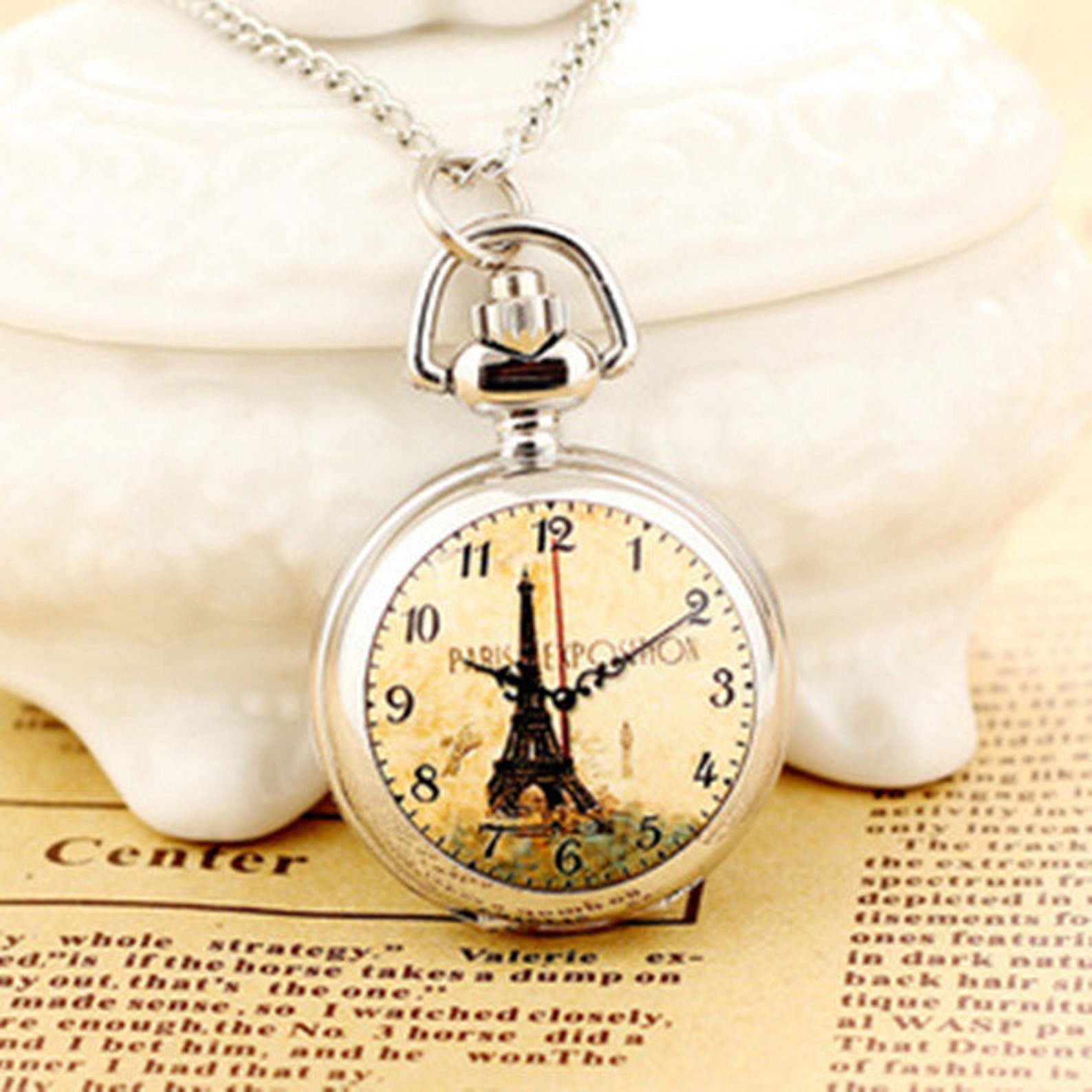 1pcs small Eiffel Tower pocket watch charms pendant Etsy