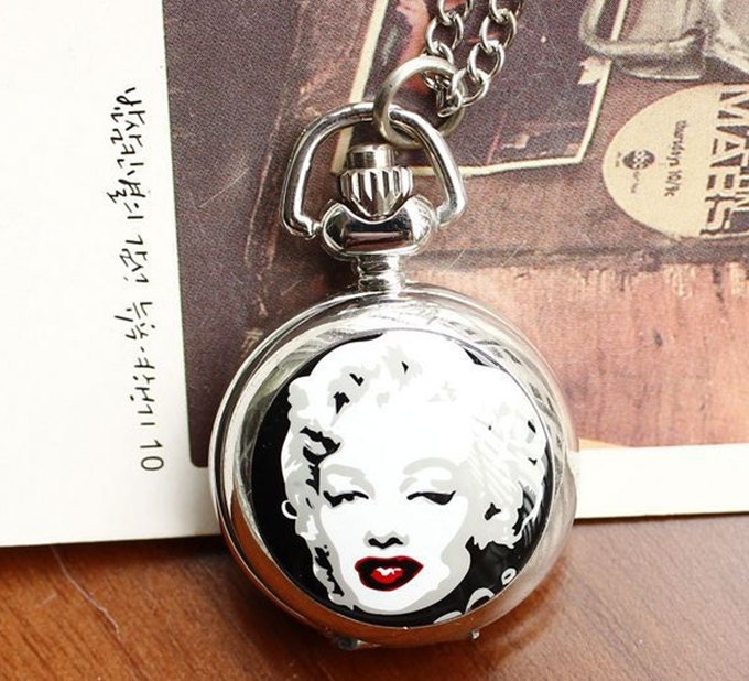 1pcs Marilyn Monroe pocket watch charms pendant 25mmx25mm Etsy